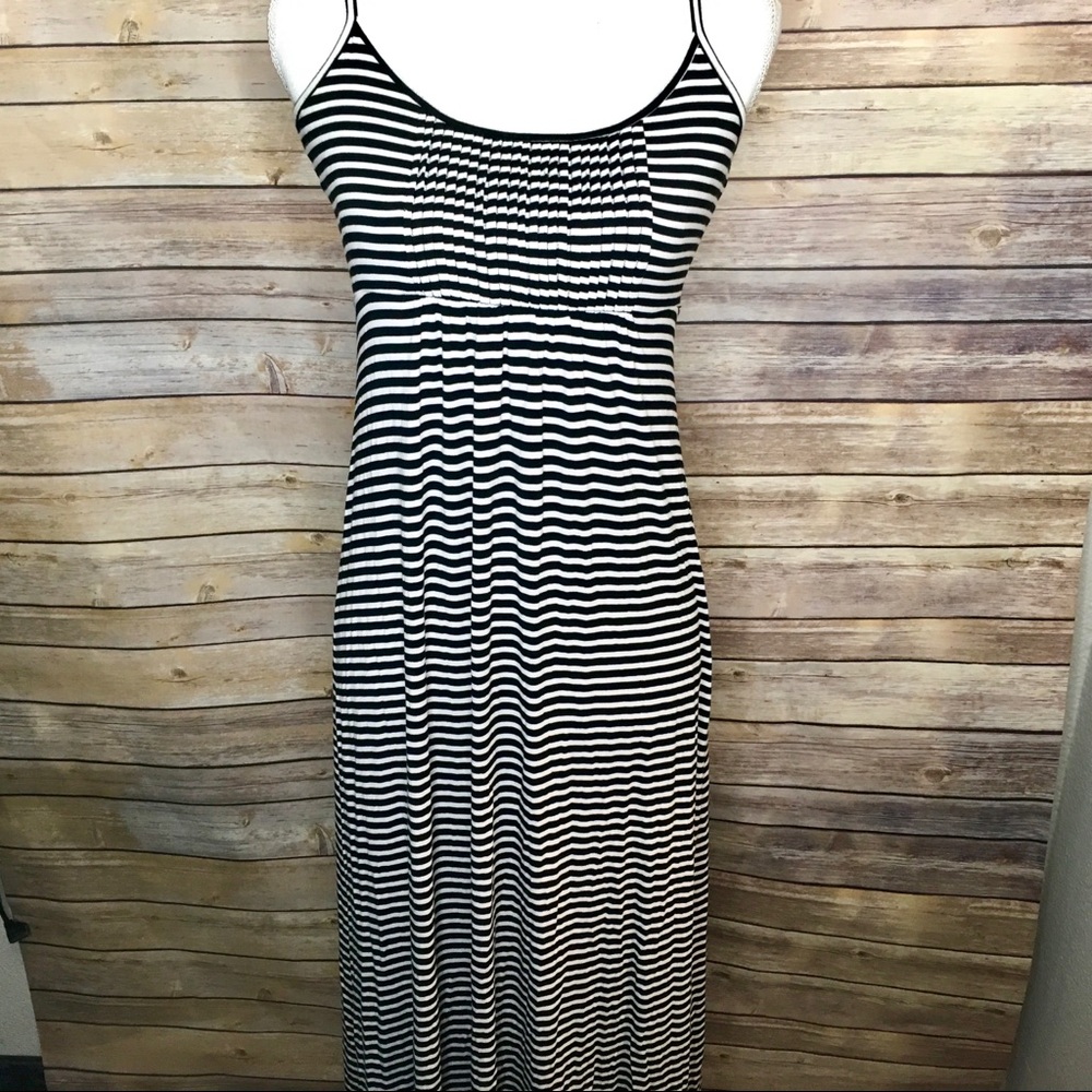 Calvin Klein Stretchy Black & White Maxi Dress